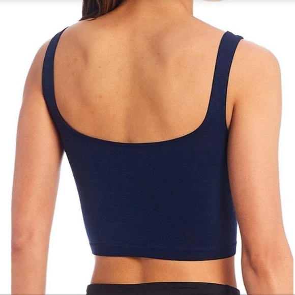 Free People Scoop Neck Crop Top Navy Blue Size XS / S NWT - Picture 2 of 6